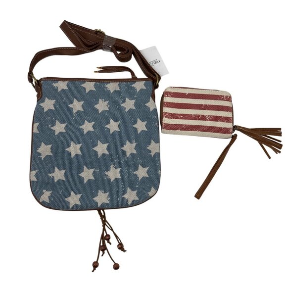 Rue 21 Americana Crossbody Bag with Matching Wristlet Wallet - Picture 2 of 15